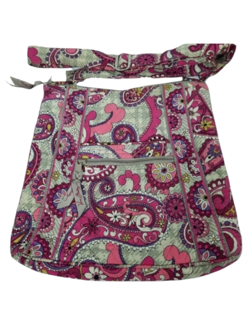 Vera Bradley Pink Hipster Crossbody Paisley Meets Plaid